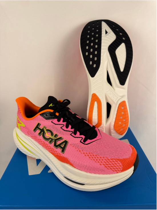Hoka Shoes - Women's Hoka Mach X 3 Athletic Shoes Pink Orange Size 9